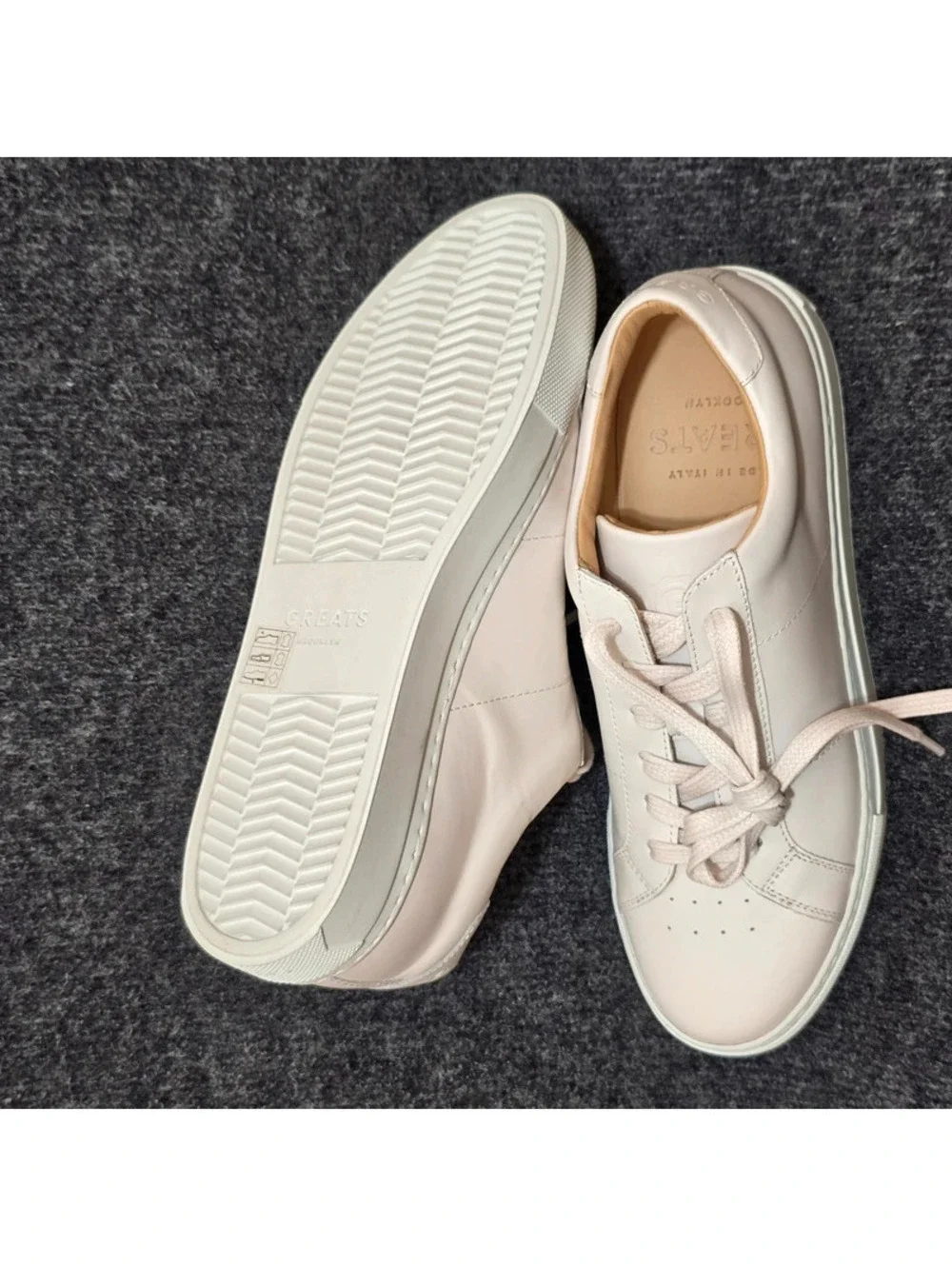 Greats The Royale Blush Pink Leather Sneakers Size Women 9 EUR 39 New Italy